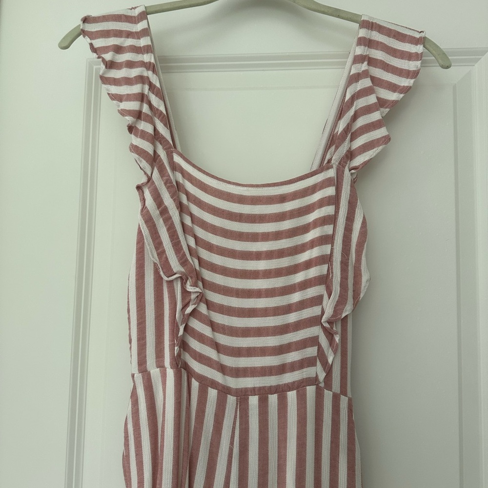 Striped Ruffle Jumpsuit - Picture 2 of 4